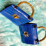 Blue Bamboo Hand Bag